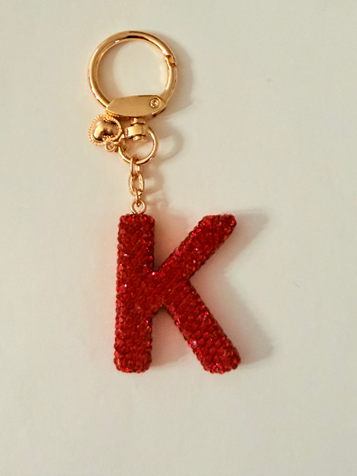 Initial Bling Strap Keychain