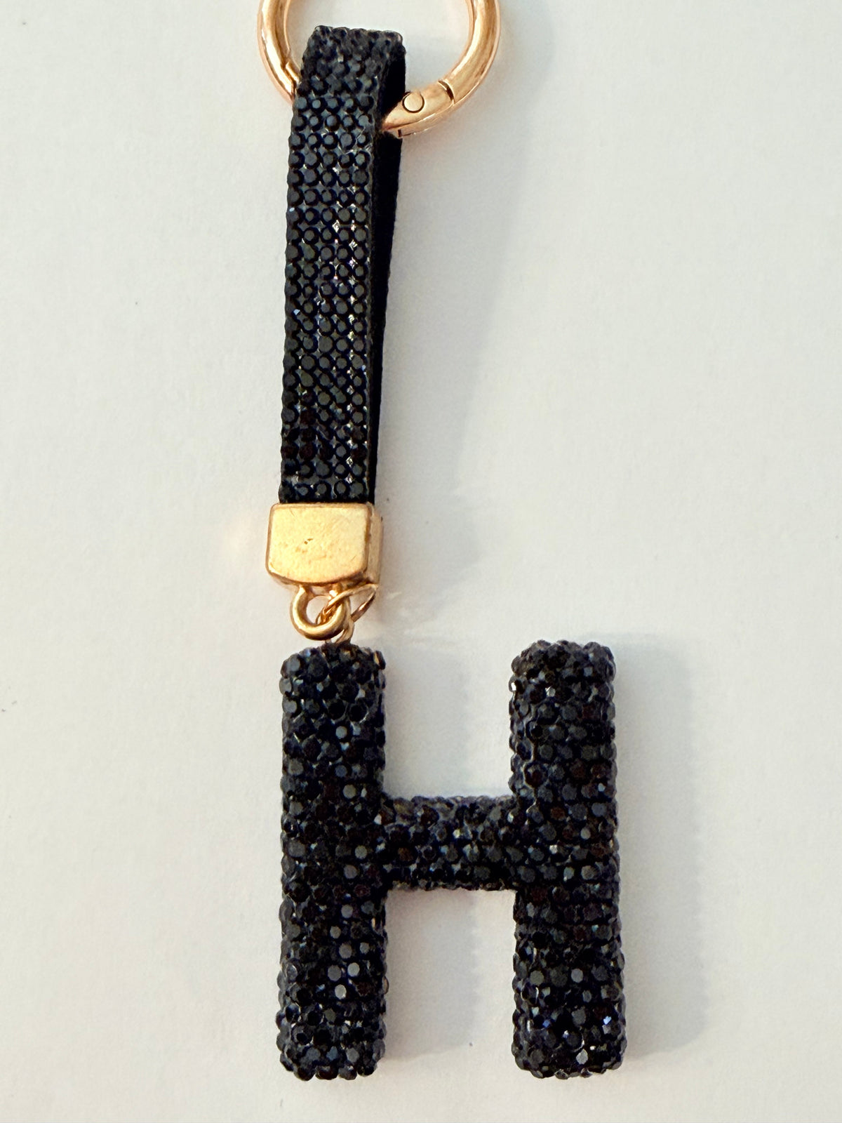 Initial Bling Strap Keychain