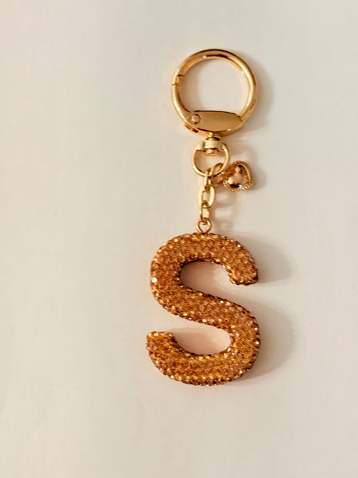 Initial Bling Strap Keychain