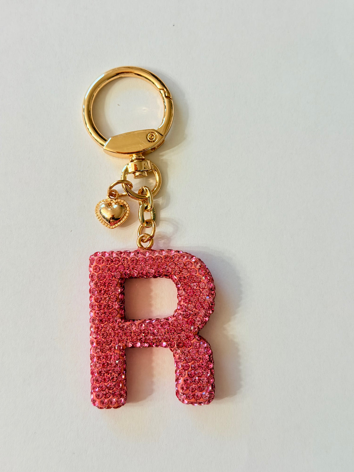Initial Bling Strap Keychain