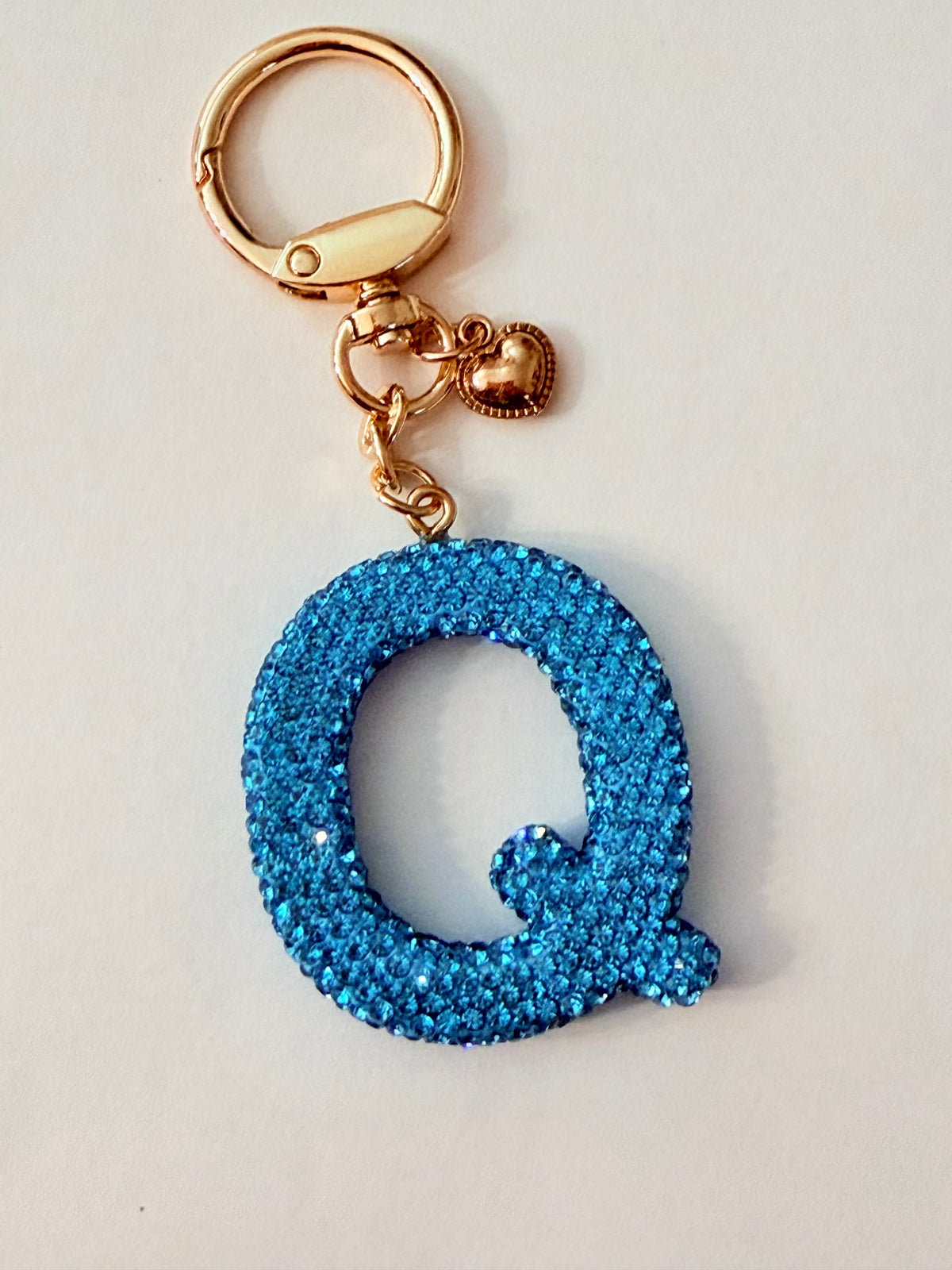 Initial Bling Strap Keychain