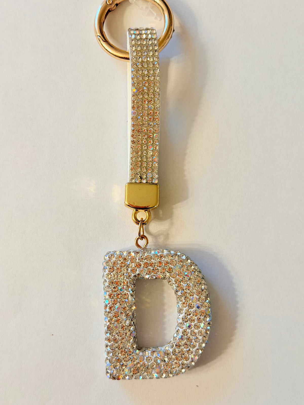 Initial Bling Strap Keychain
