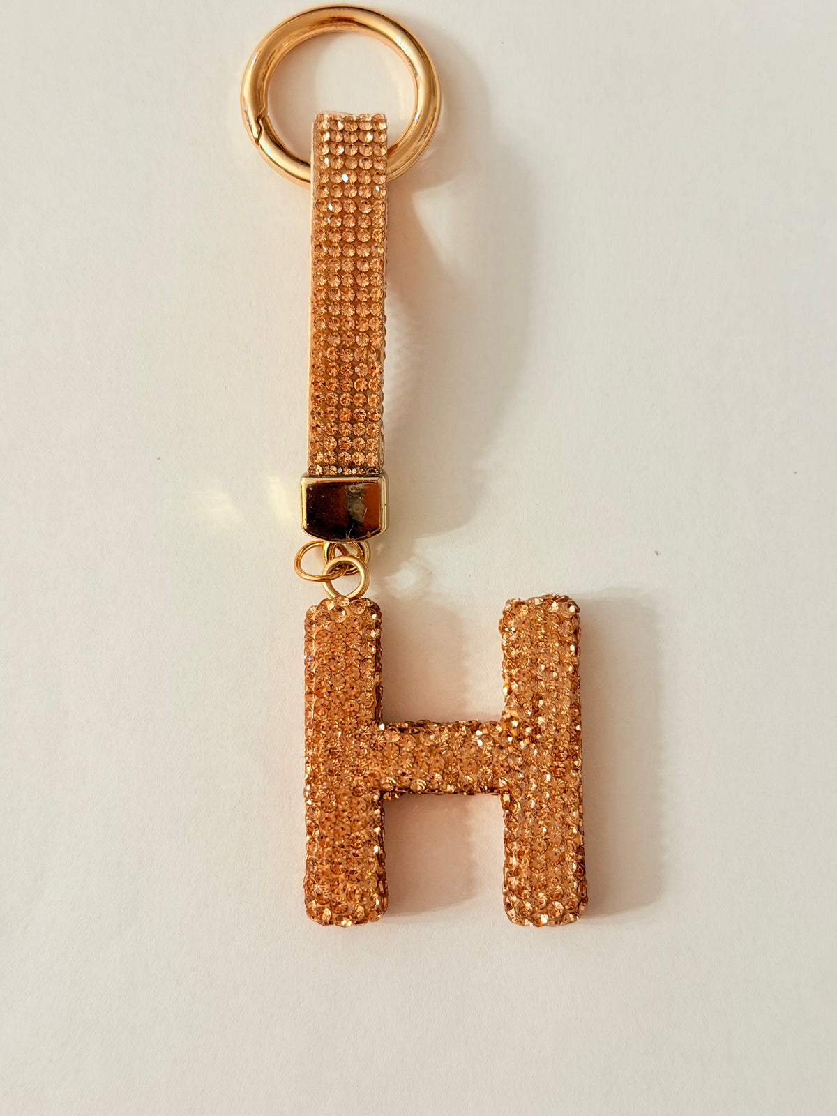 Initial Bling Strap Keychain