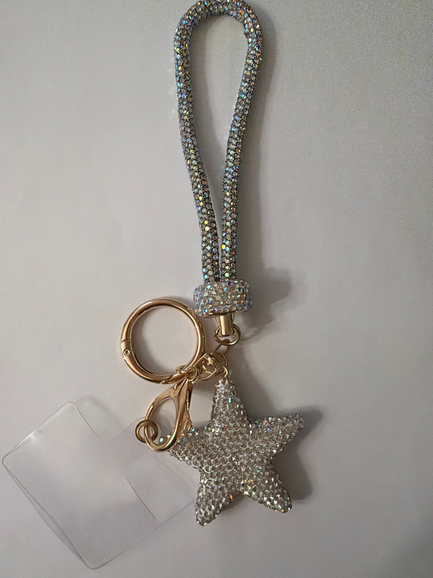 Bling Initial Phone Wristlet Keychain