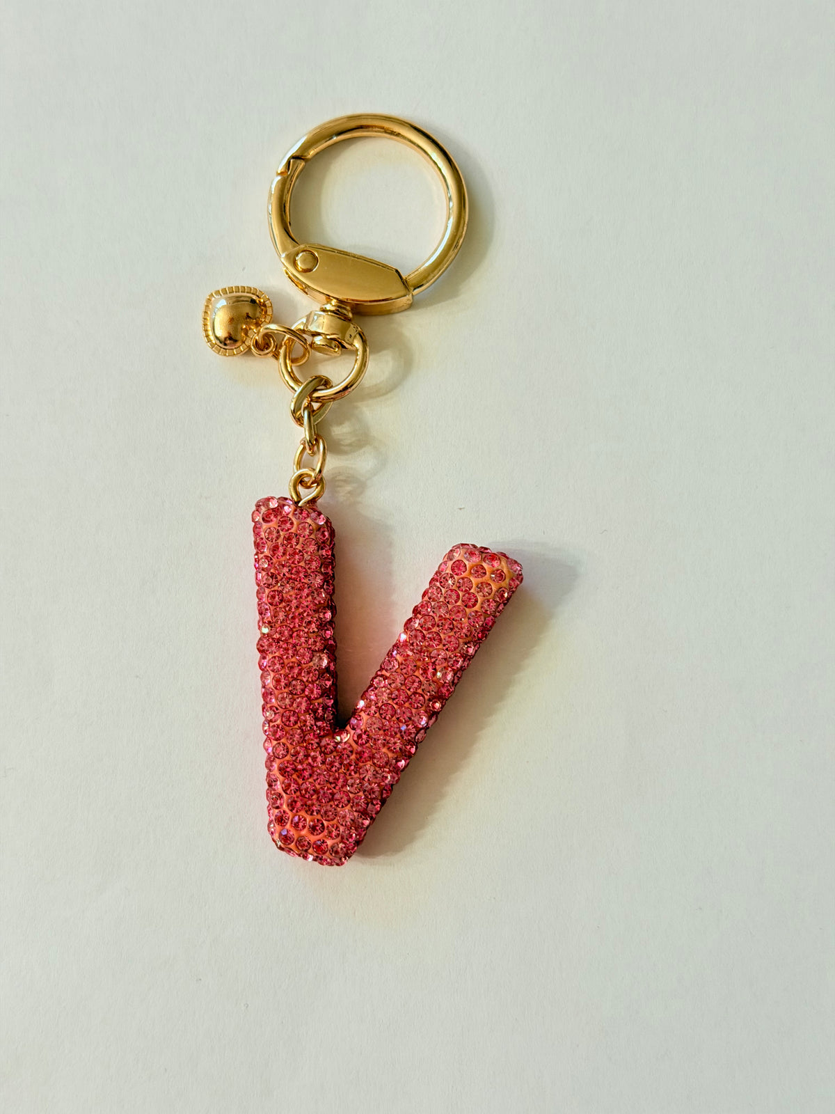 Initial Bling Strap Keychain