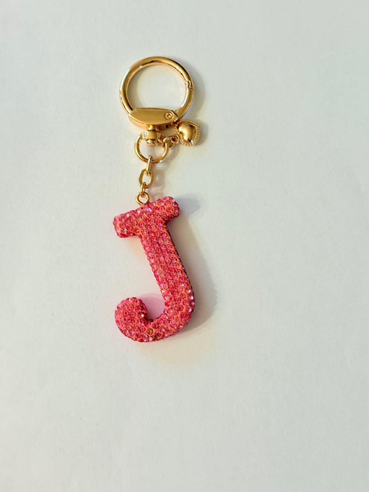 Initial Bling Strap Keychain