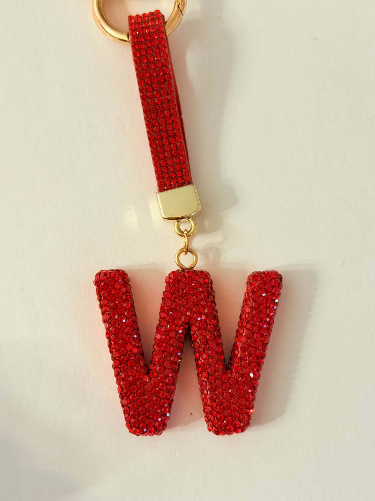 Initial Bling Strap Keychain