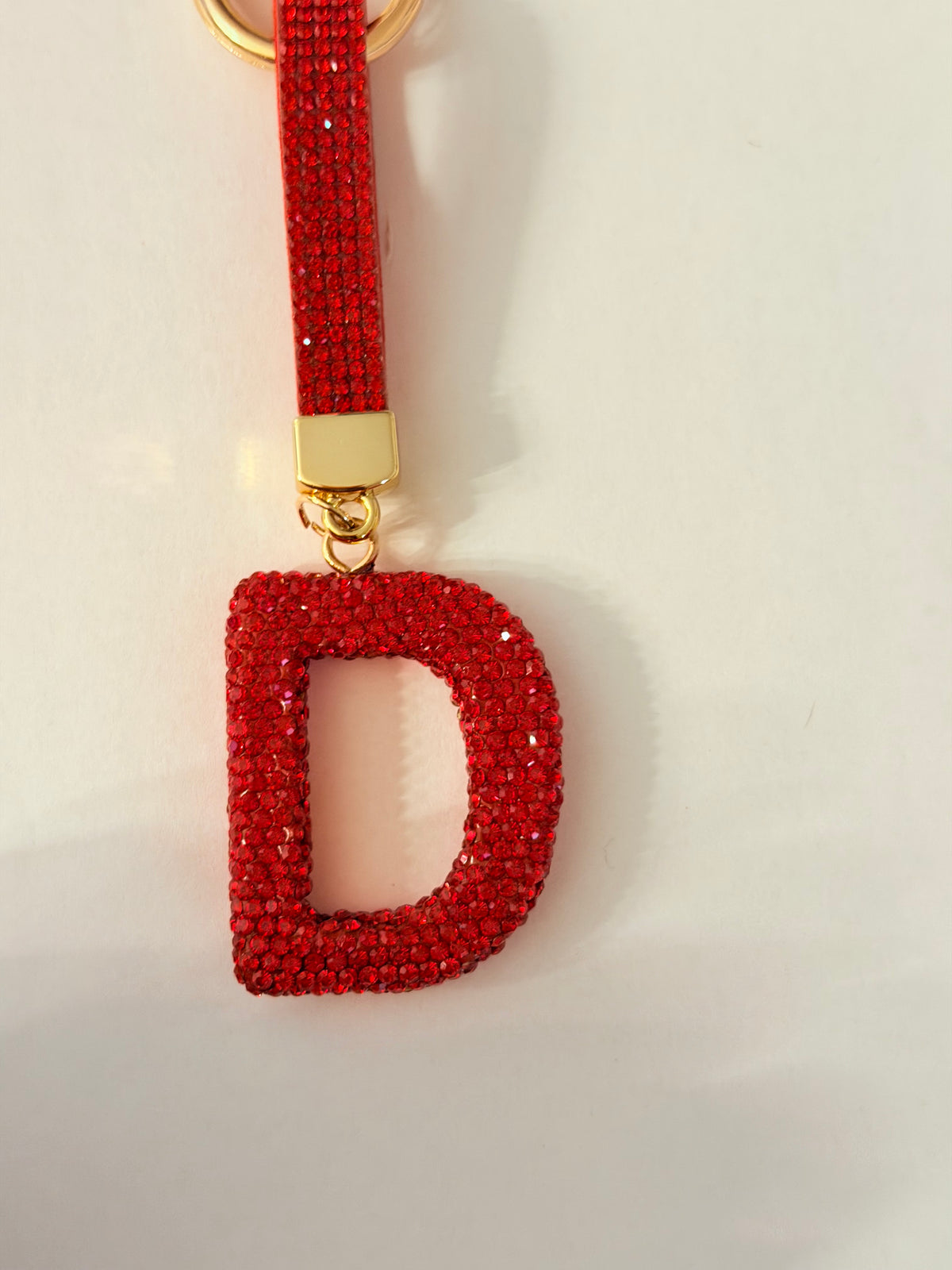 Initial Bling Strap Keychain
