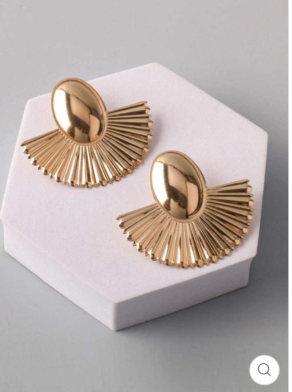 Sunburst Fan Statement Earrings