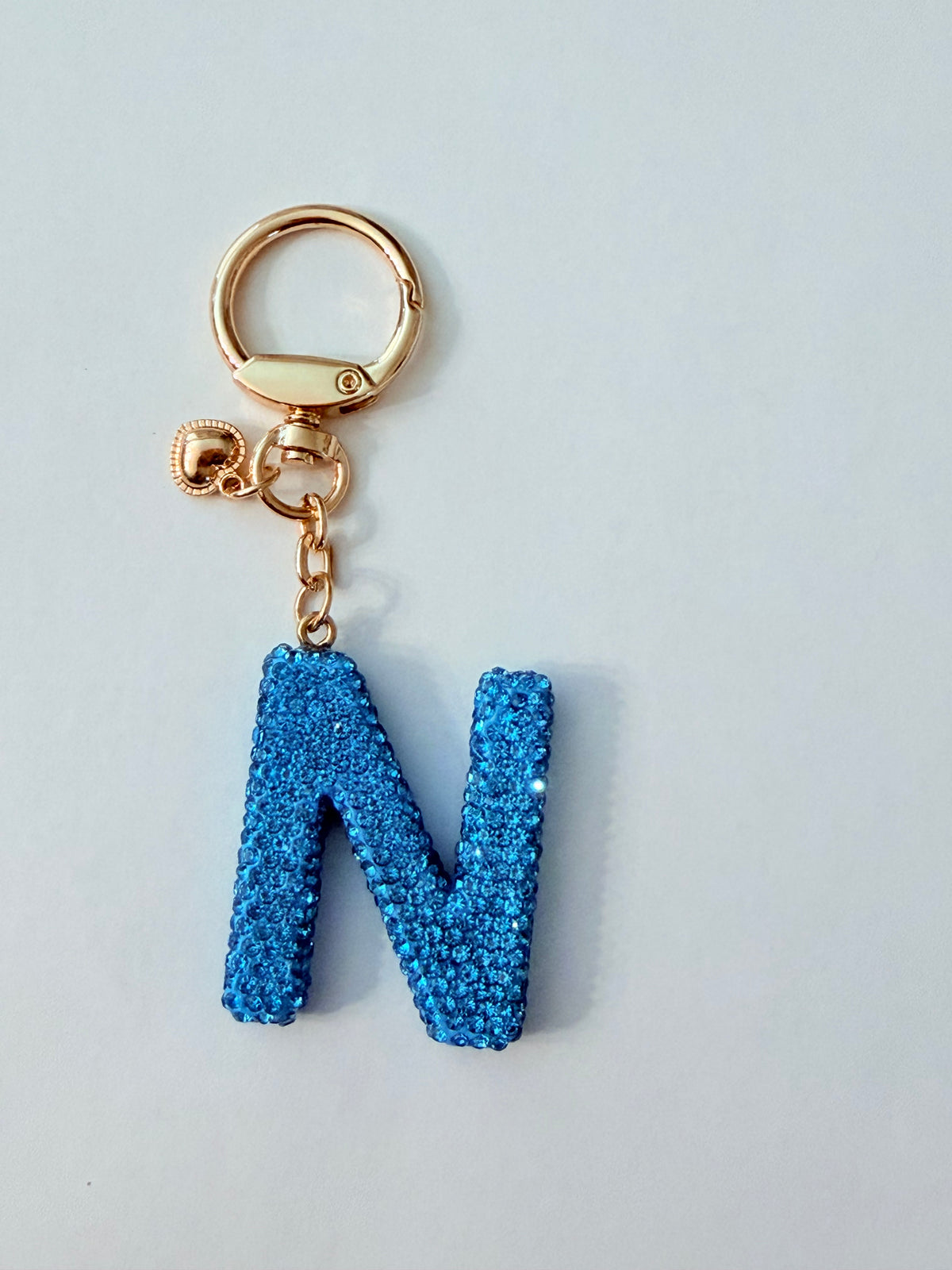 Initial Bling Strap Keychain