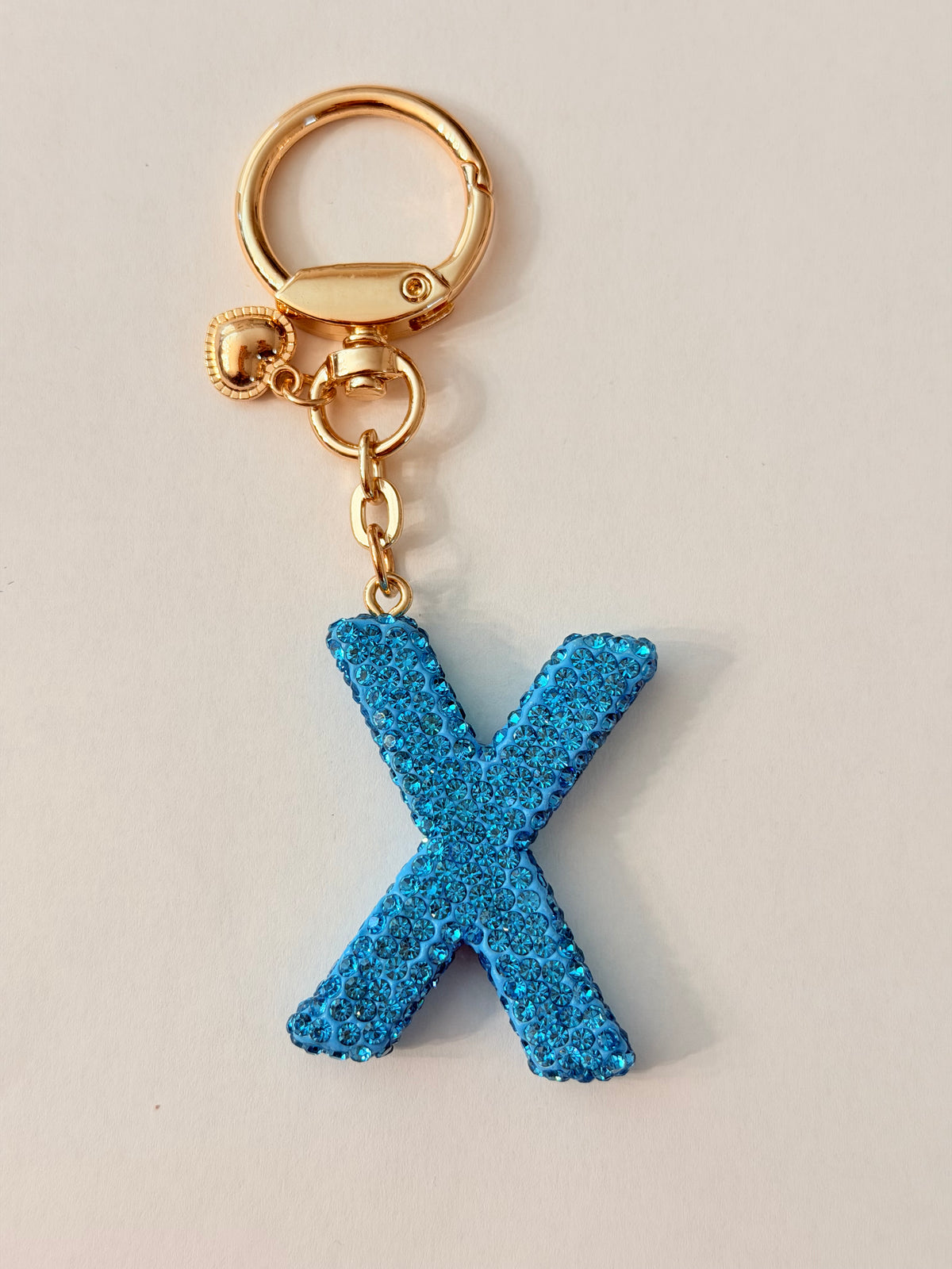 Initial Bling Strap Keychain