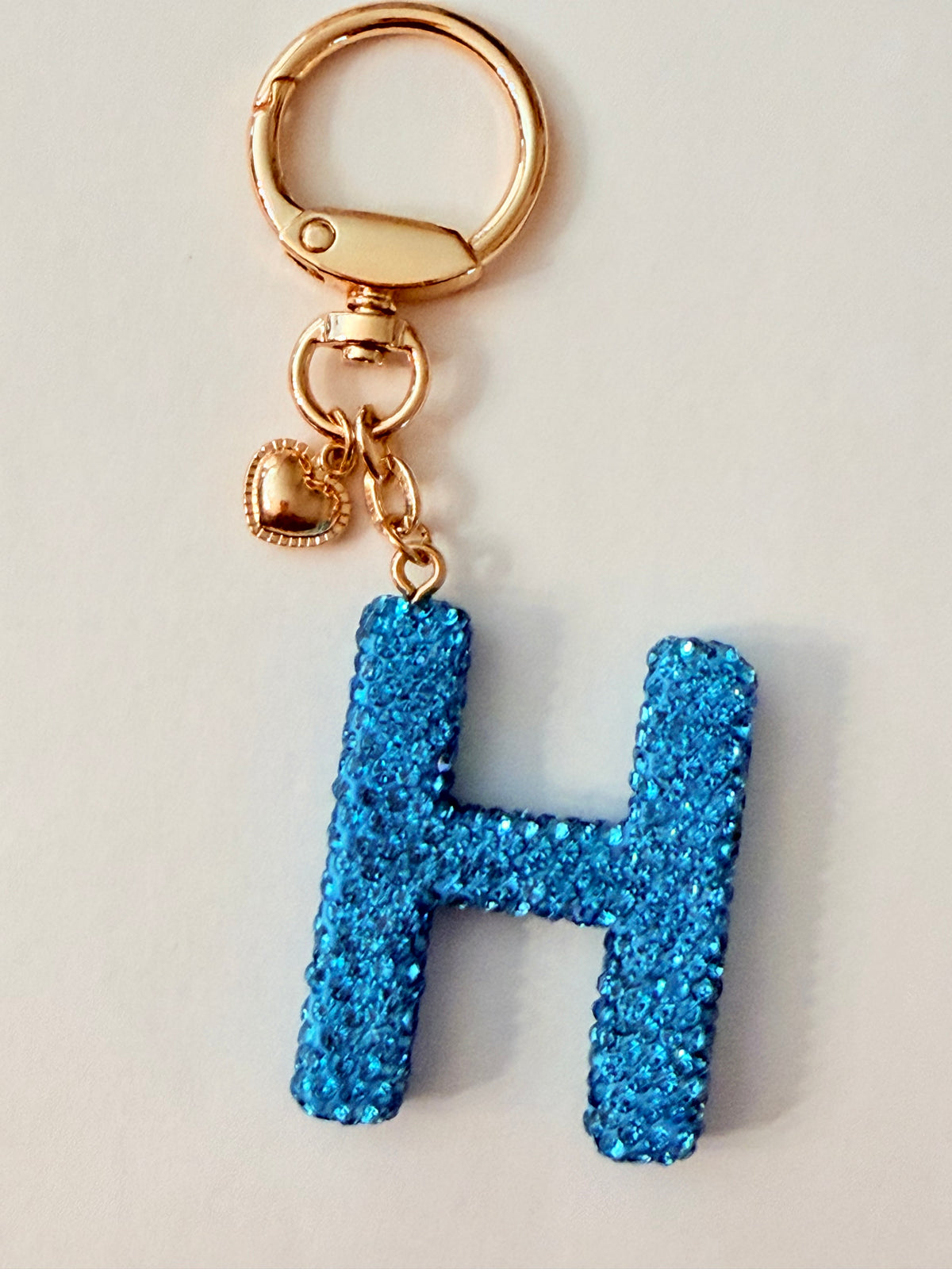 Initial Bling Strap Keychain