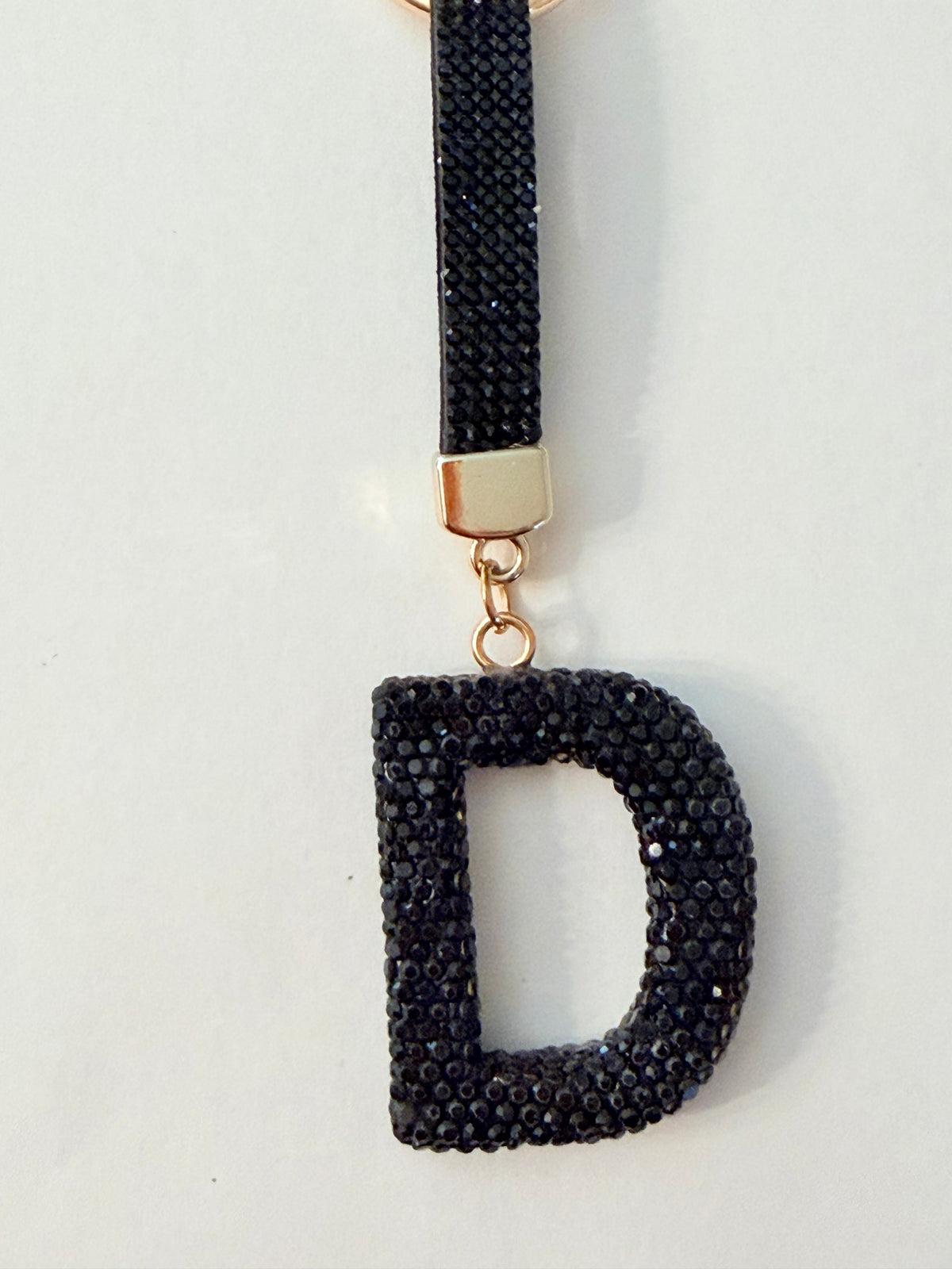 Initial Bling Strap Keychain