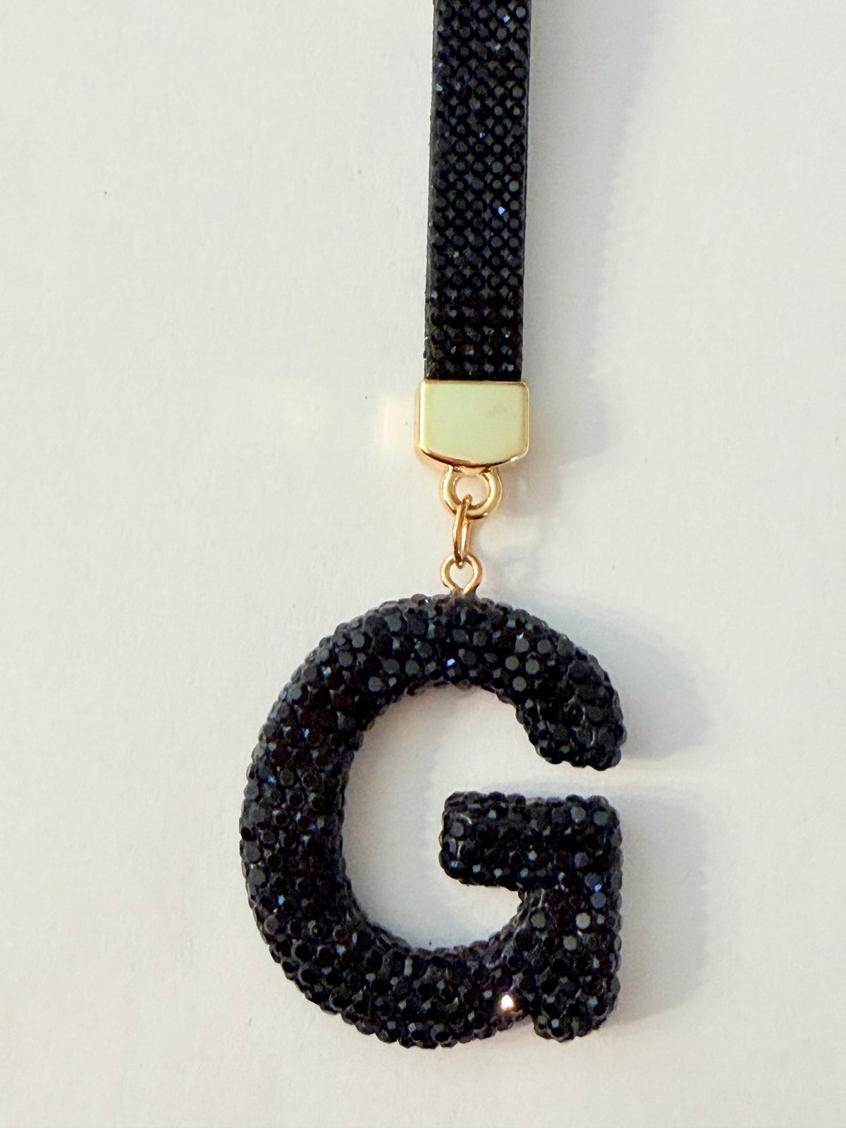 Initial Bling Strap Keychain