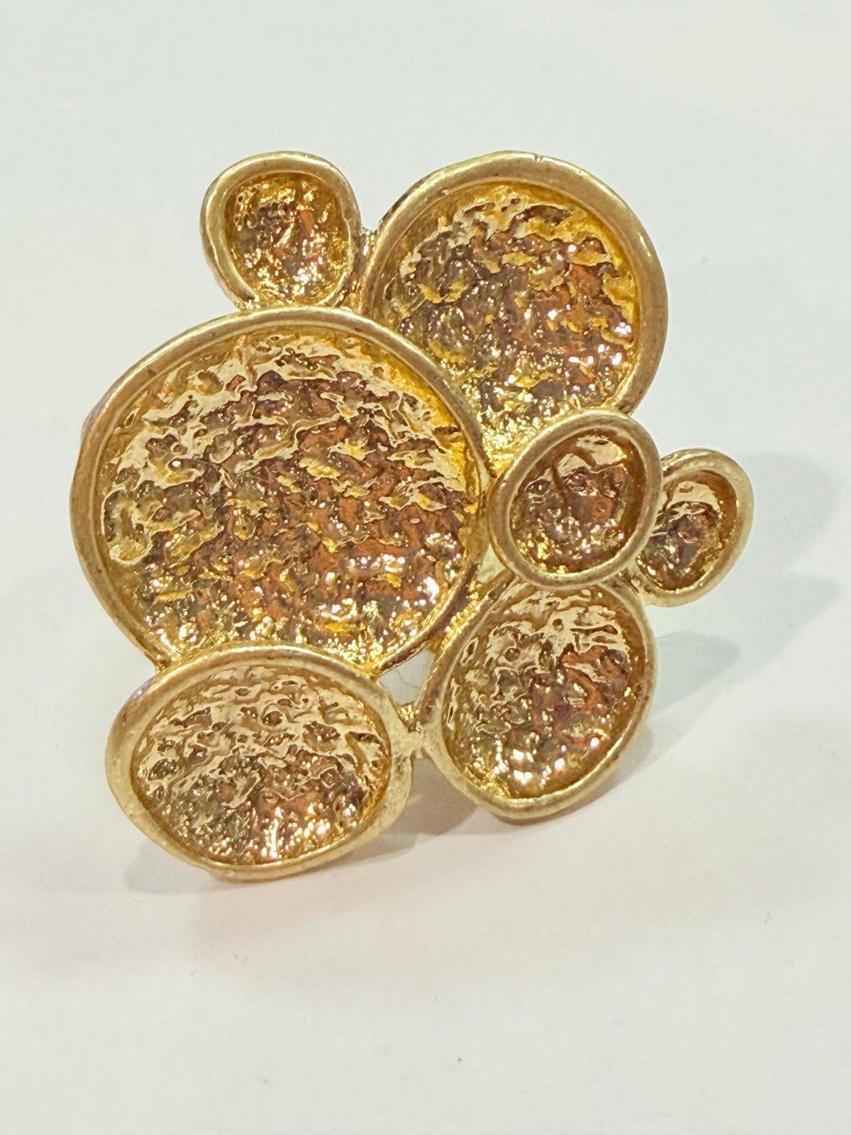 Golden Bubbles Stretch Ring