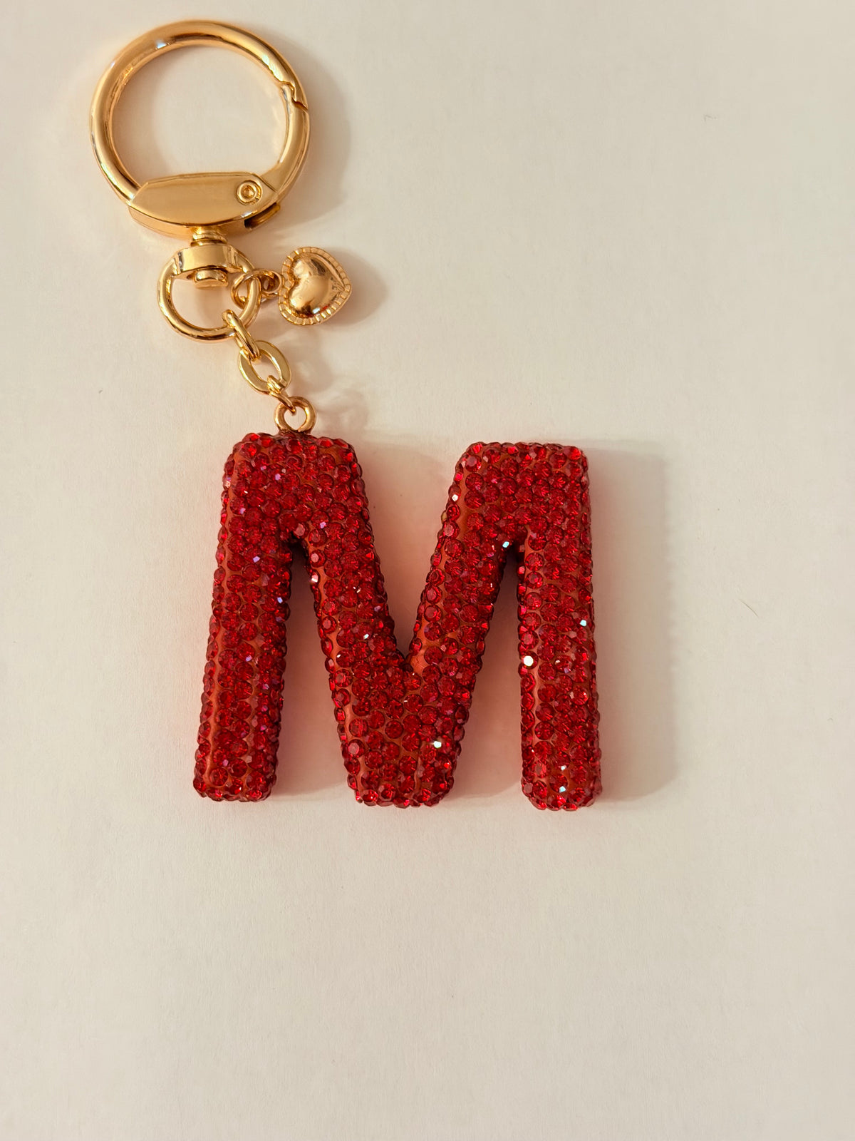 Initial Bling Strap Keychain