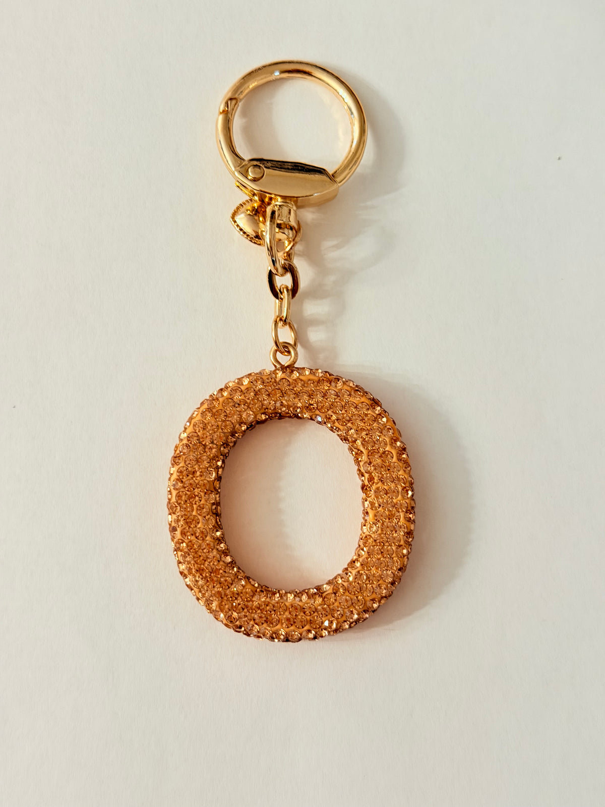Initial Bling Strap Keychain