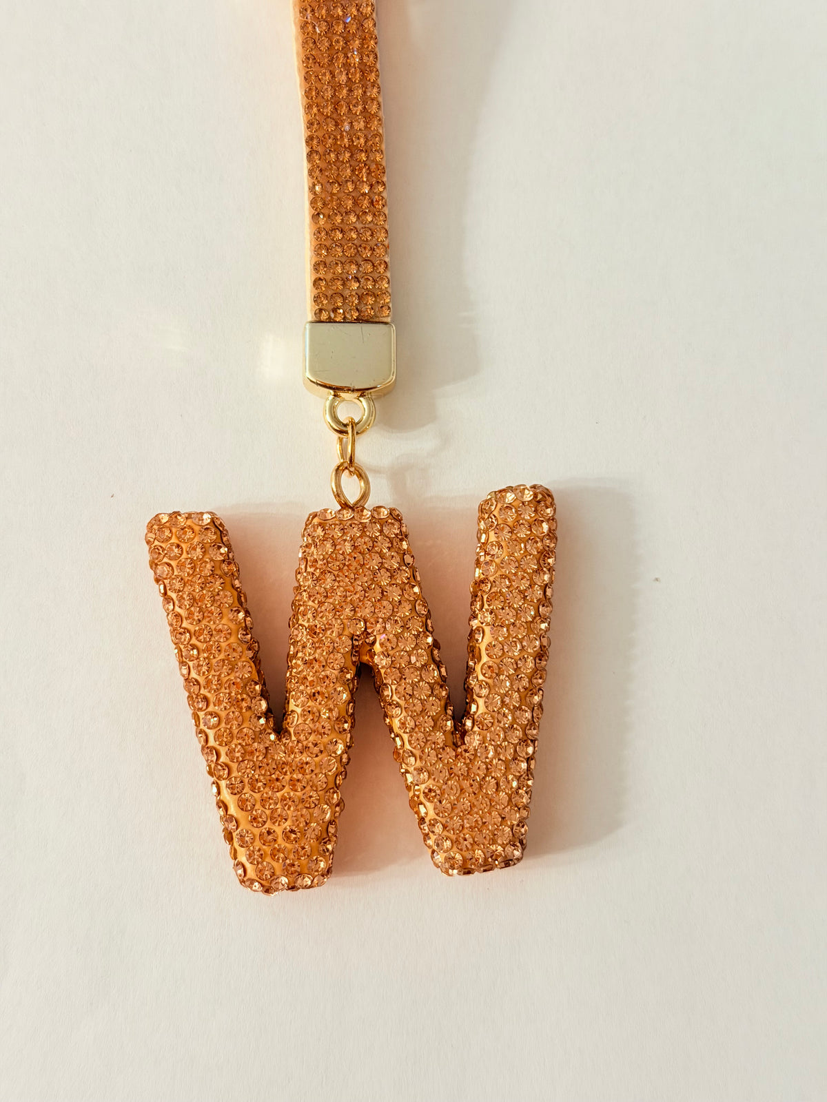 Initial Bling Strap Keychain