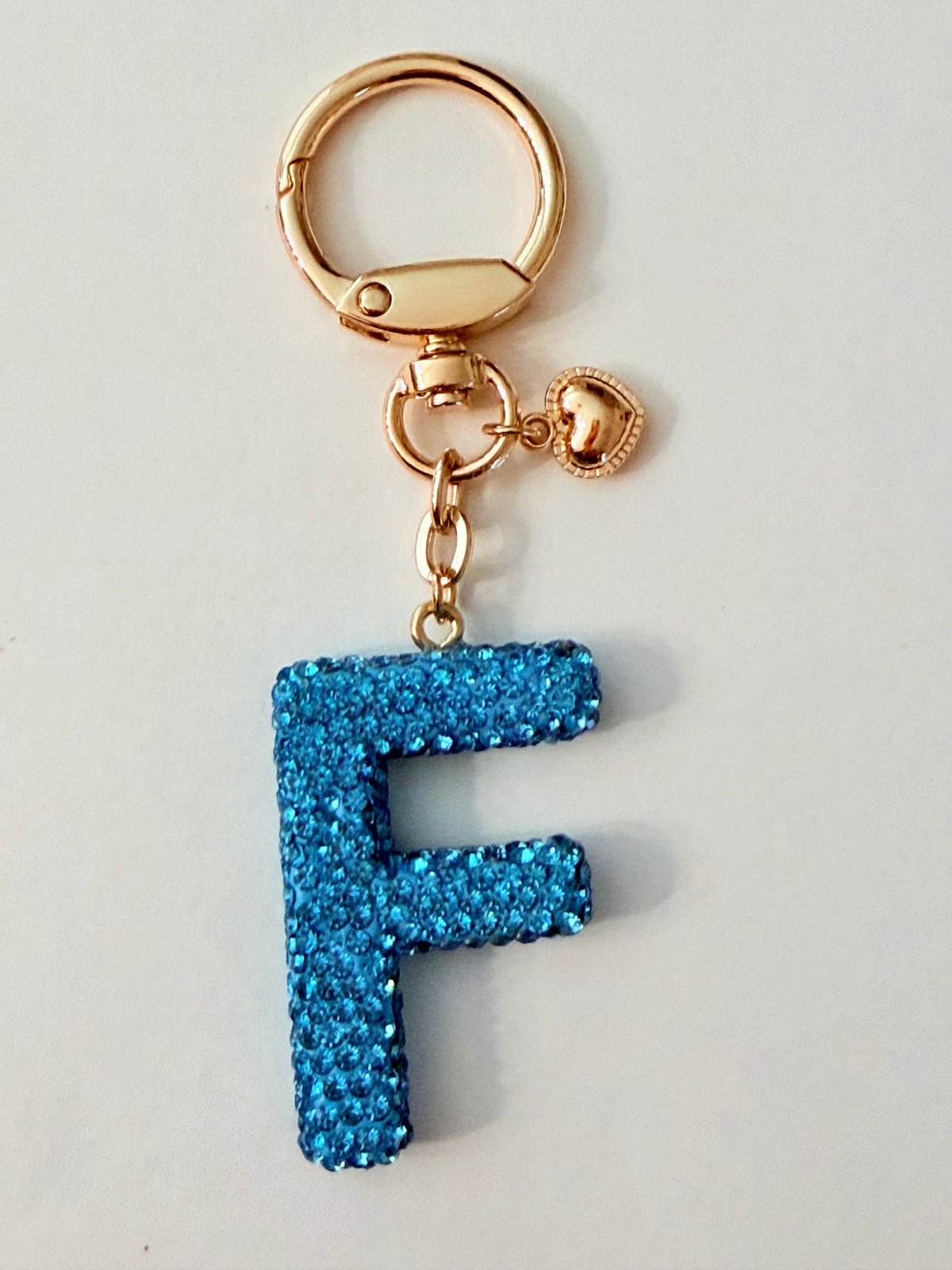 Initial Bling Strap Keychain