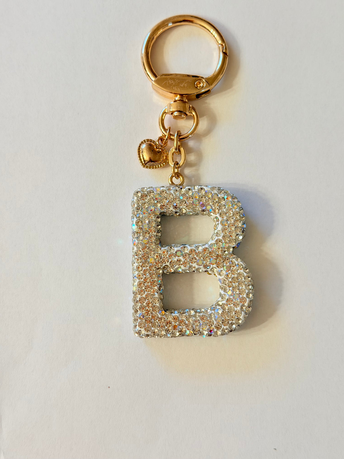 Initial Bling Strap Keychain