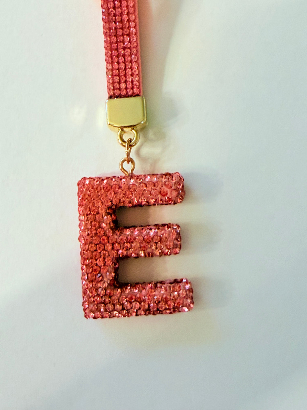 Initial Bling Strap Keychain