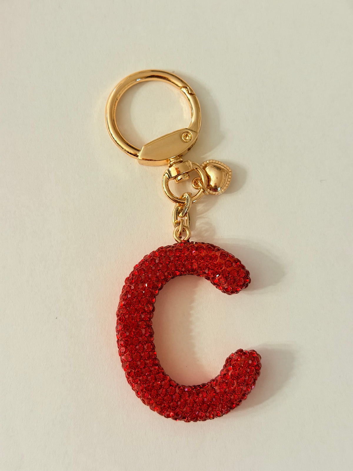 Initial Bling Strap Keychain