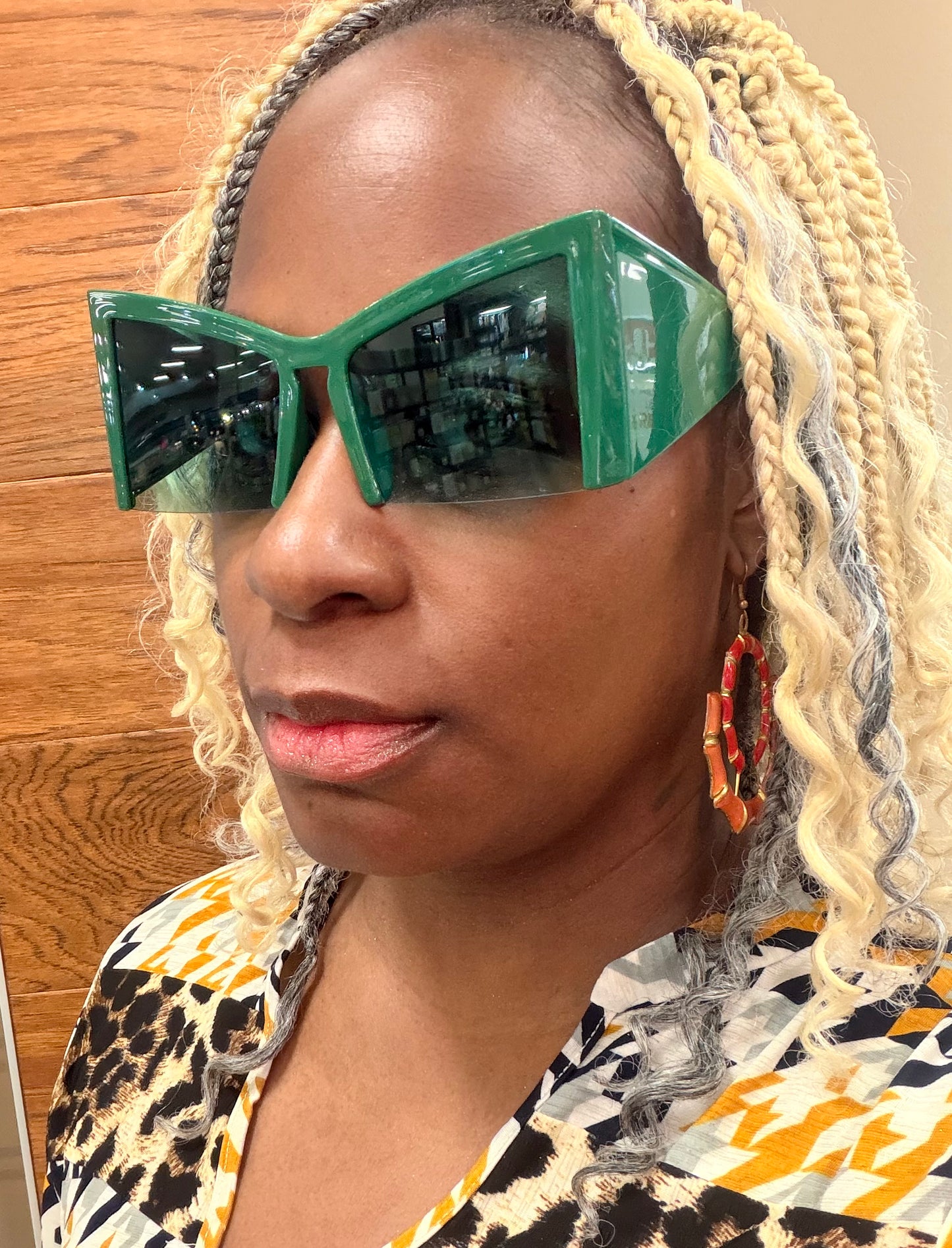 No Side Eye Oversized Shield Sunglasses