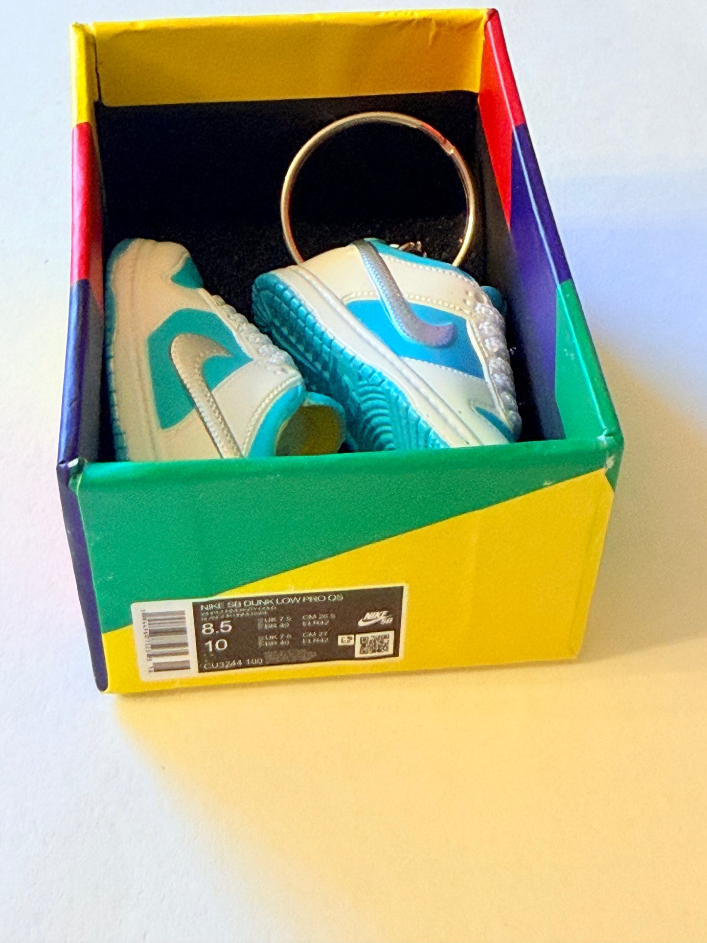 Mini Sneaker Collectible Keychain Set – Blue Splas
