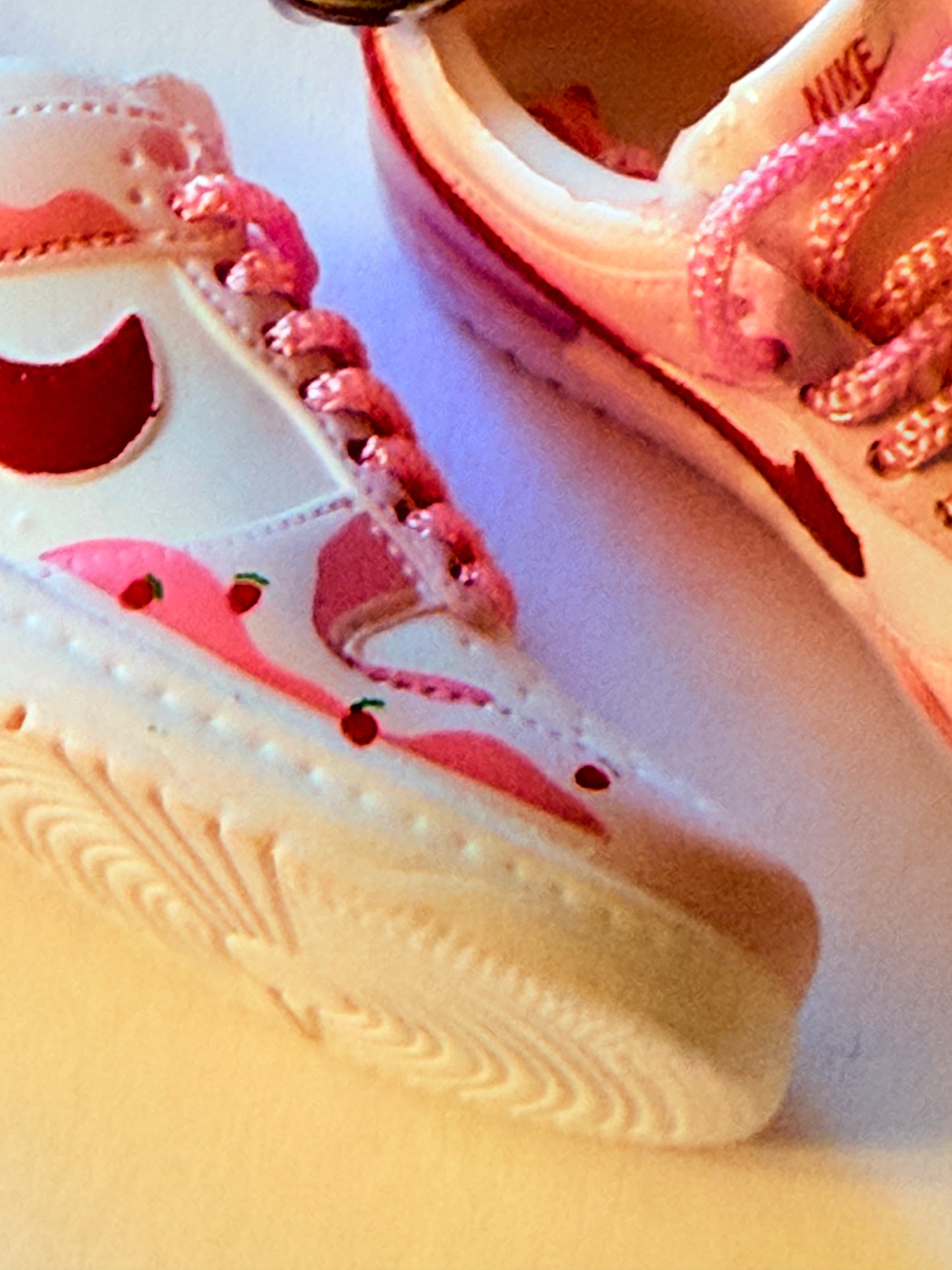 Pink Strawberry Drip Mini Sneaker Keychain – Collector’s Set