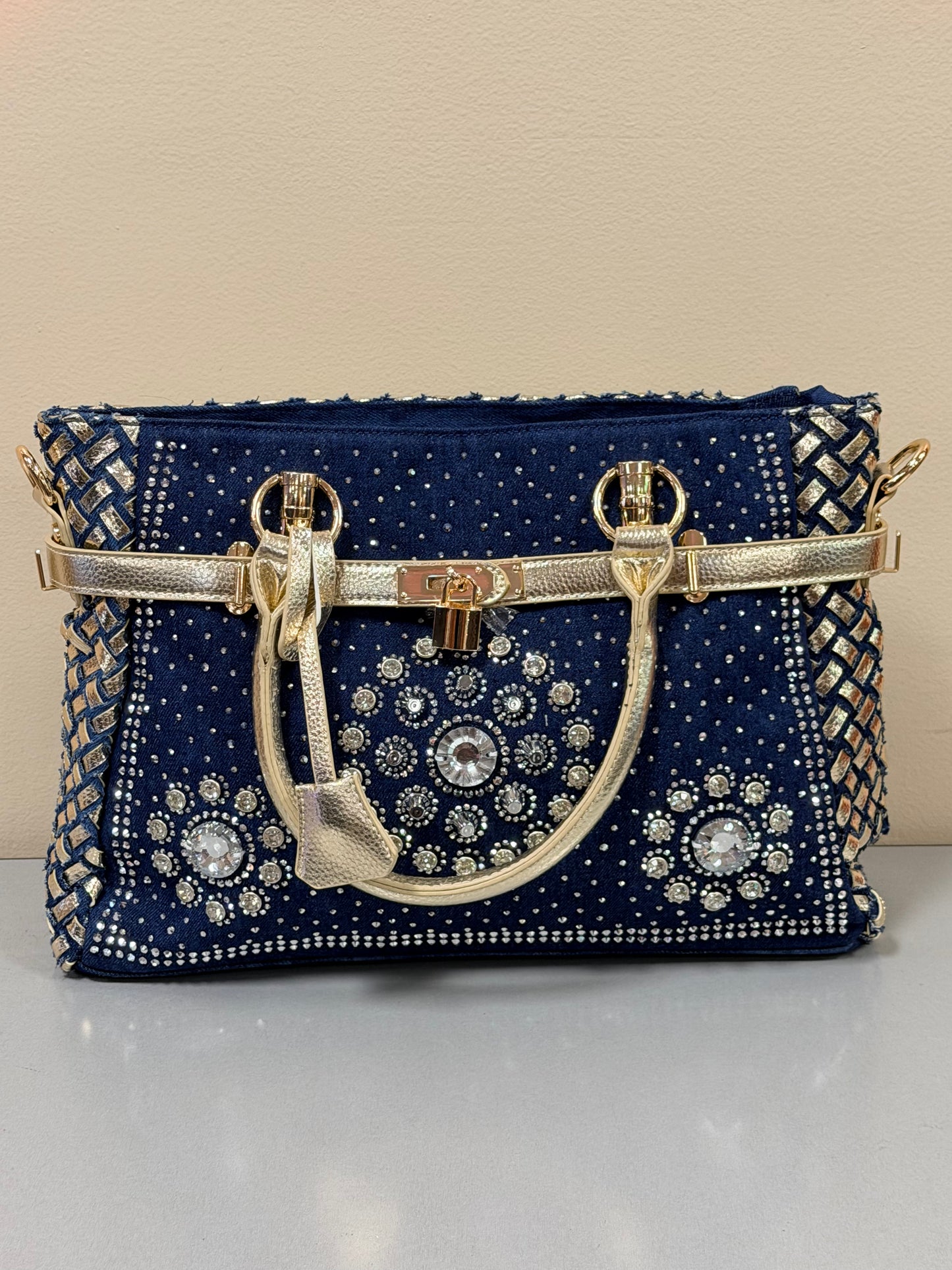 Denim & Diamonds Statement Bag