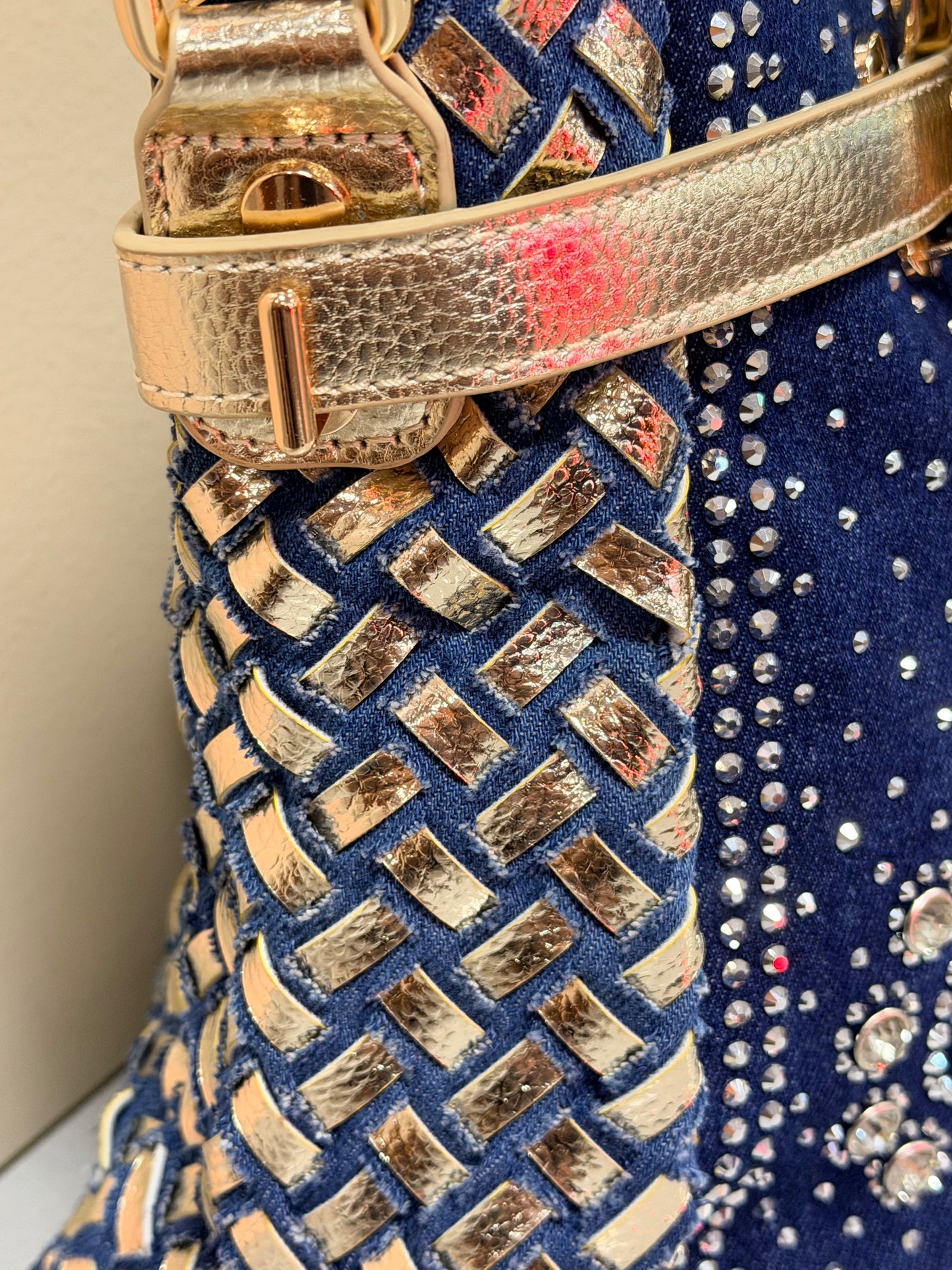 Denim & Diamonds Statement Bag