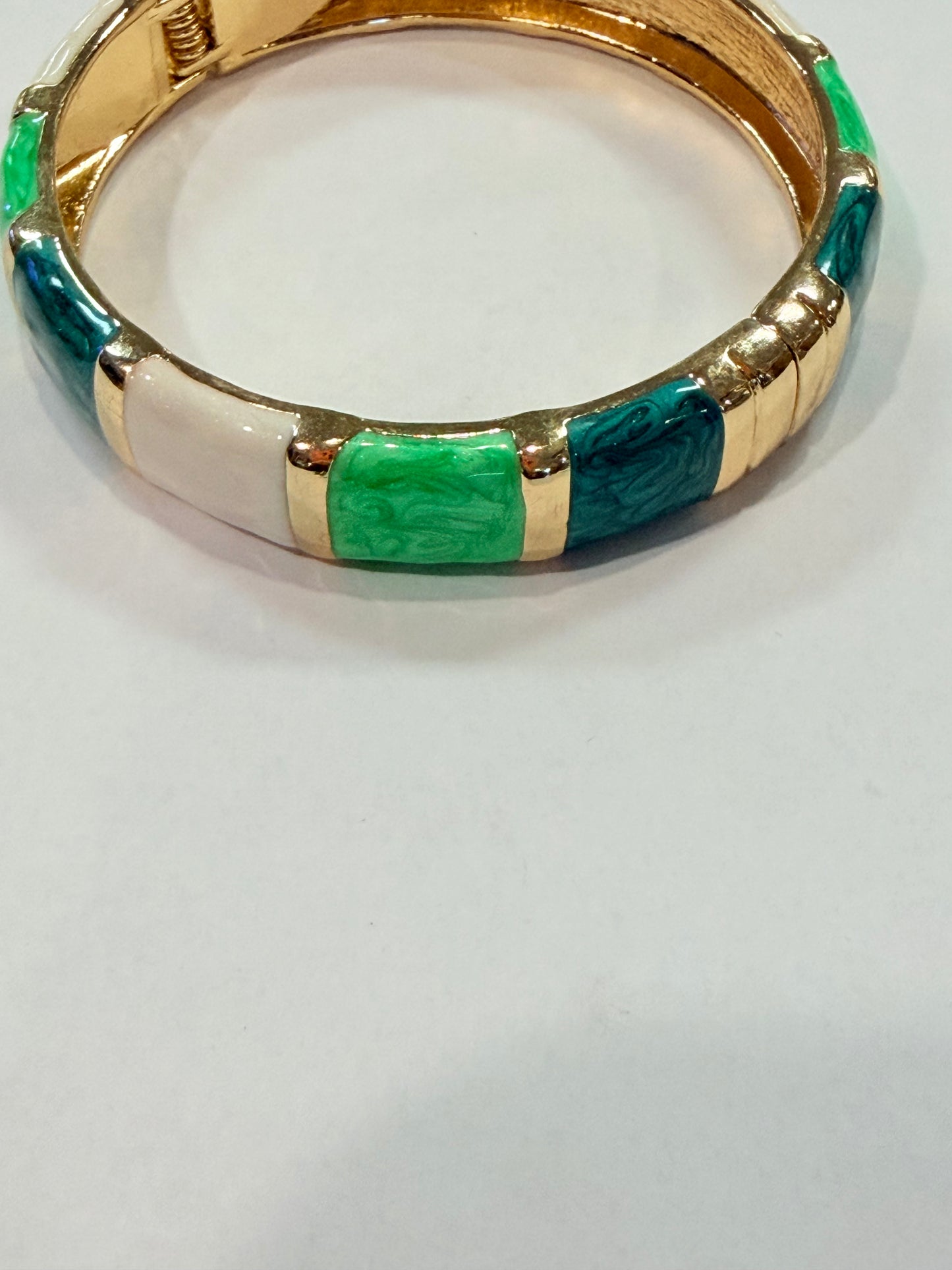 Mosaic Hinged Bangle
