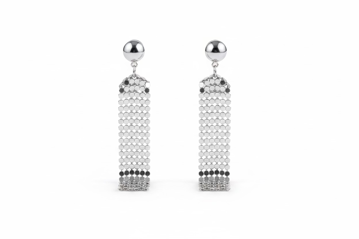 Disco Fringe Clip-On Earrings