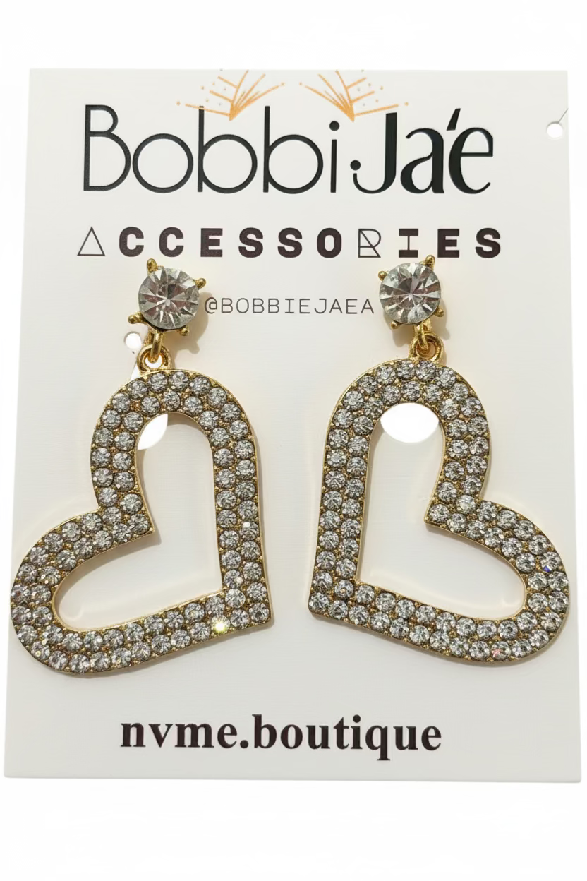 Heartbreaker Glam Clip-On Earrings