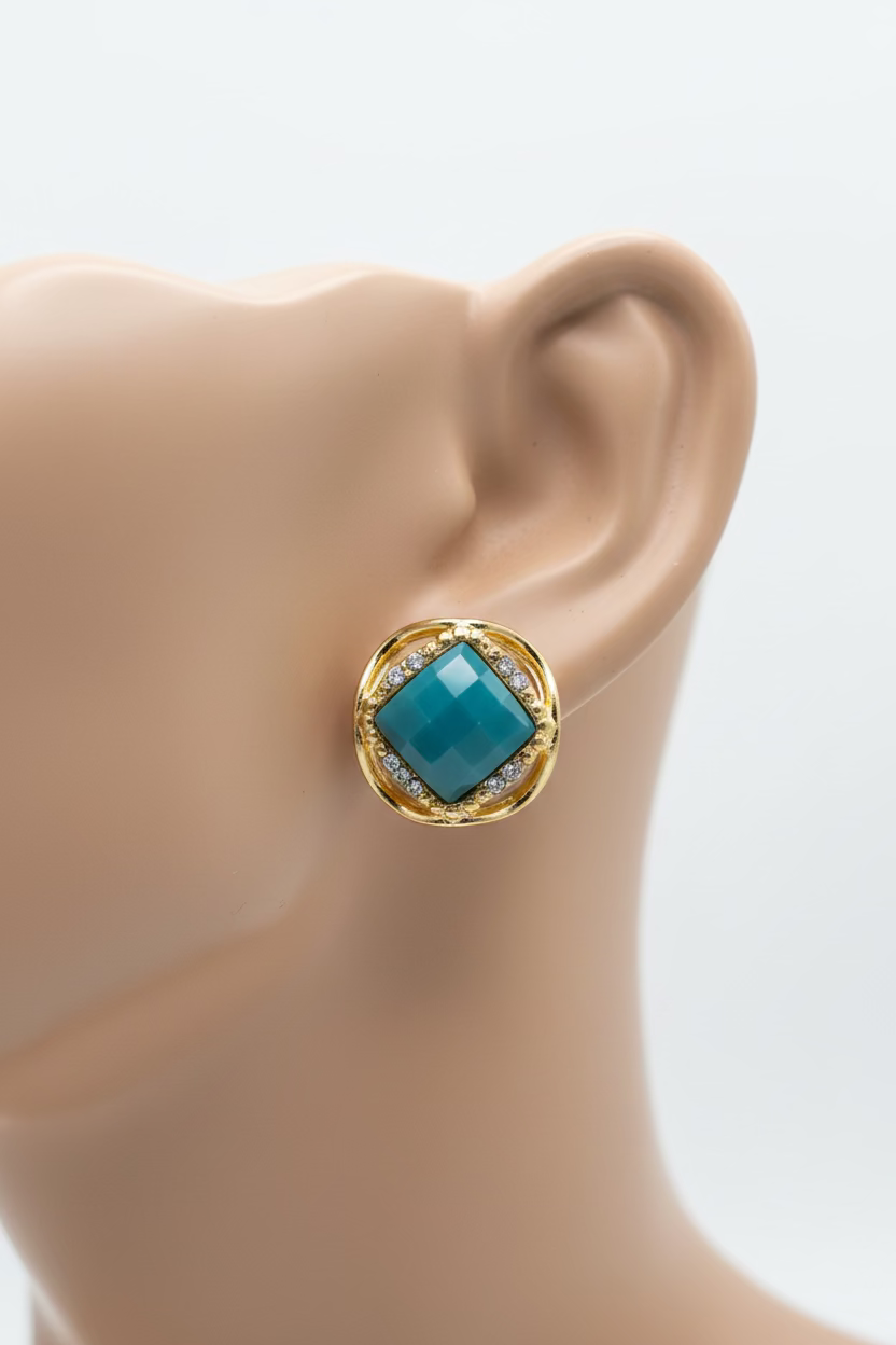 Classy Button Clip-On Earrings