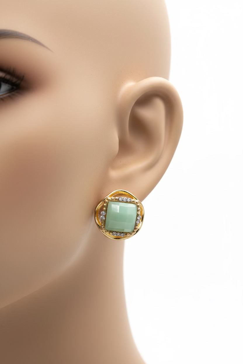 Classy Button Clip-On Earrings