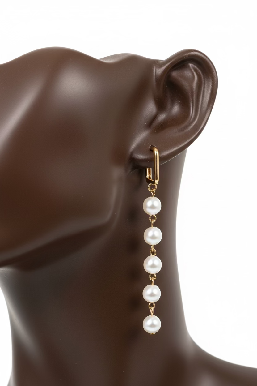 Cascade Pearl Drop Clip-On Earrings