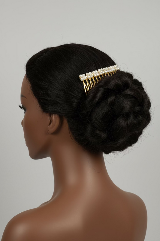 Pearl Crown Hair Comb
