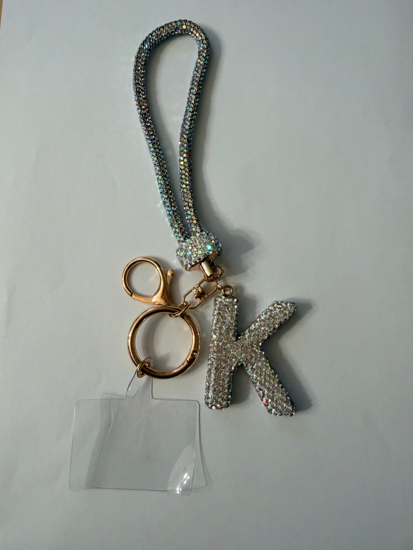 Bling Initial Phone Wristlet Keychain