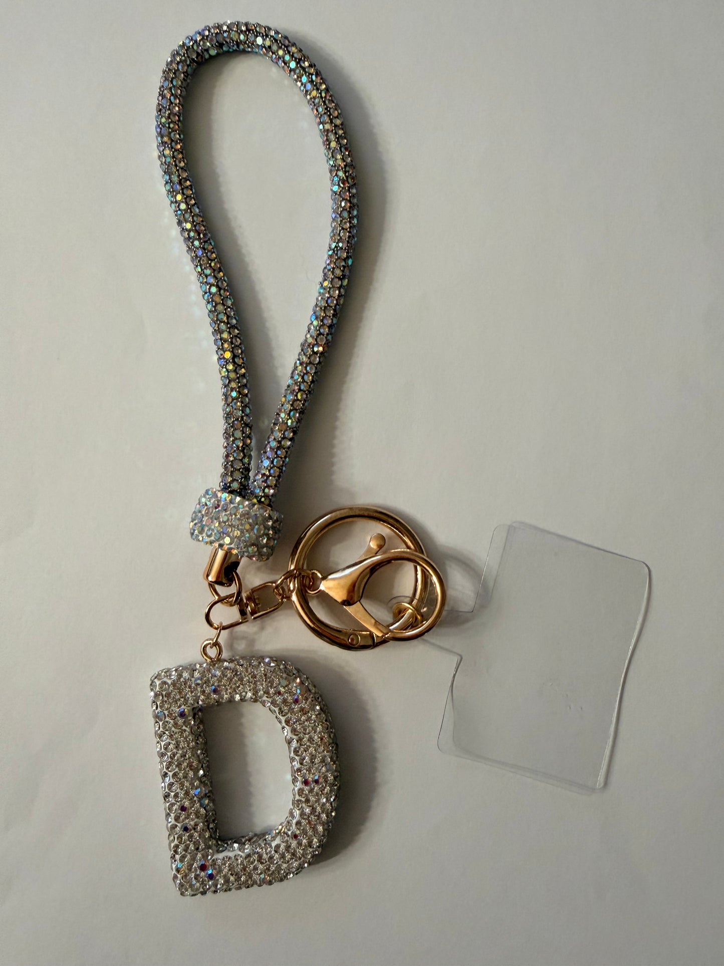 Bling Initial Phone Wristlet Keychain