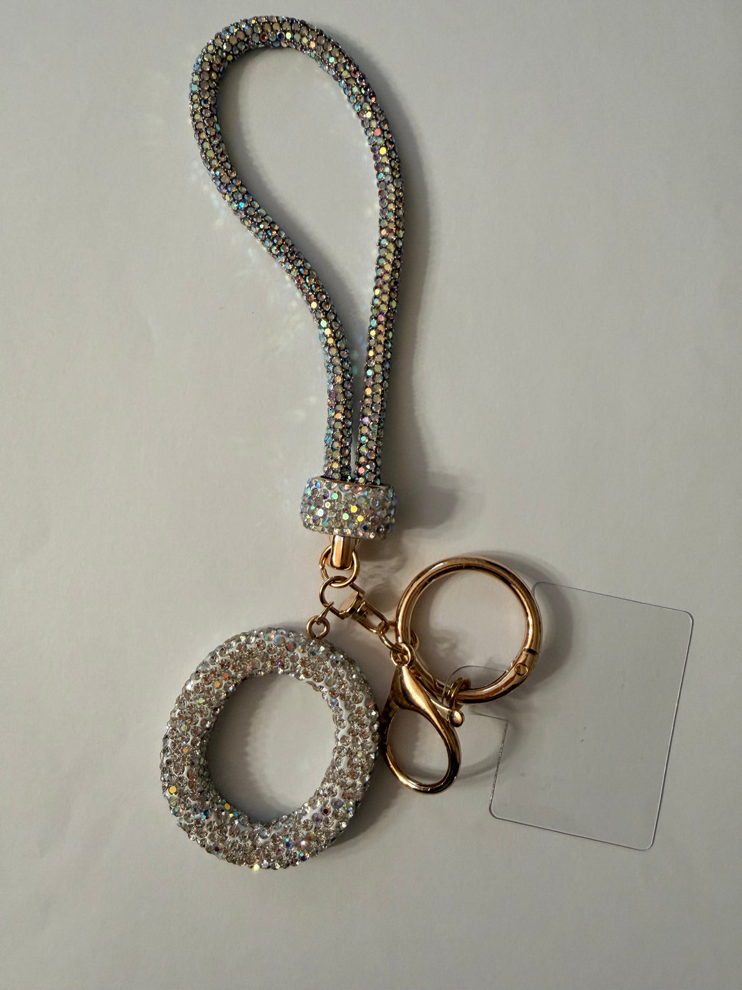 Bling Initial Phone Wristlet Keychain