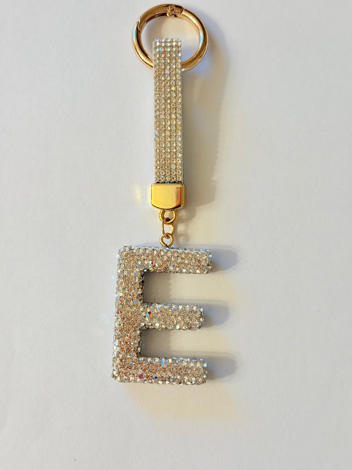 Initial Bling Strap Keychain