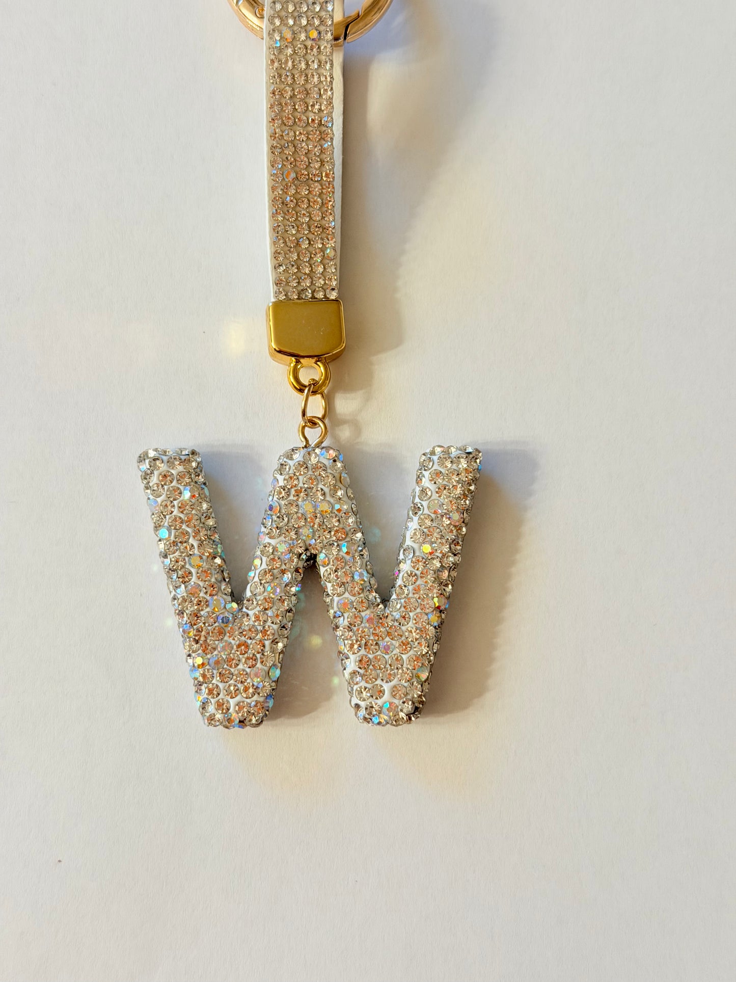 Initial Bling Strap Keychain