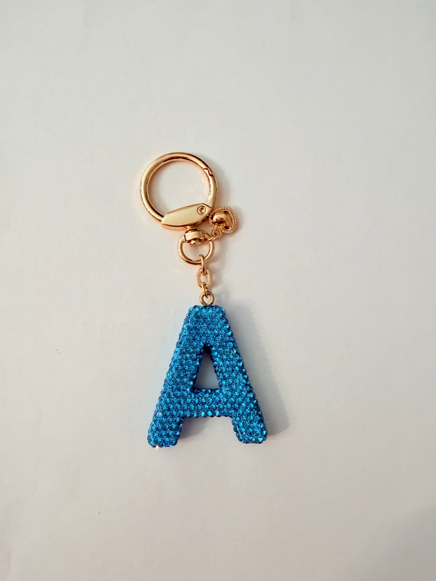 Initial Bling Strap Keychain
