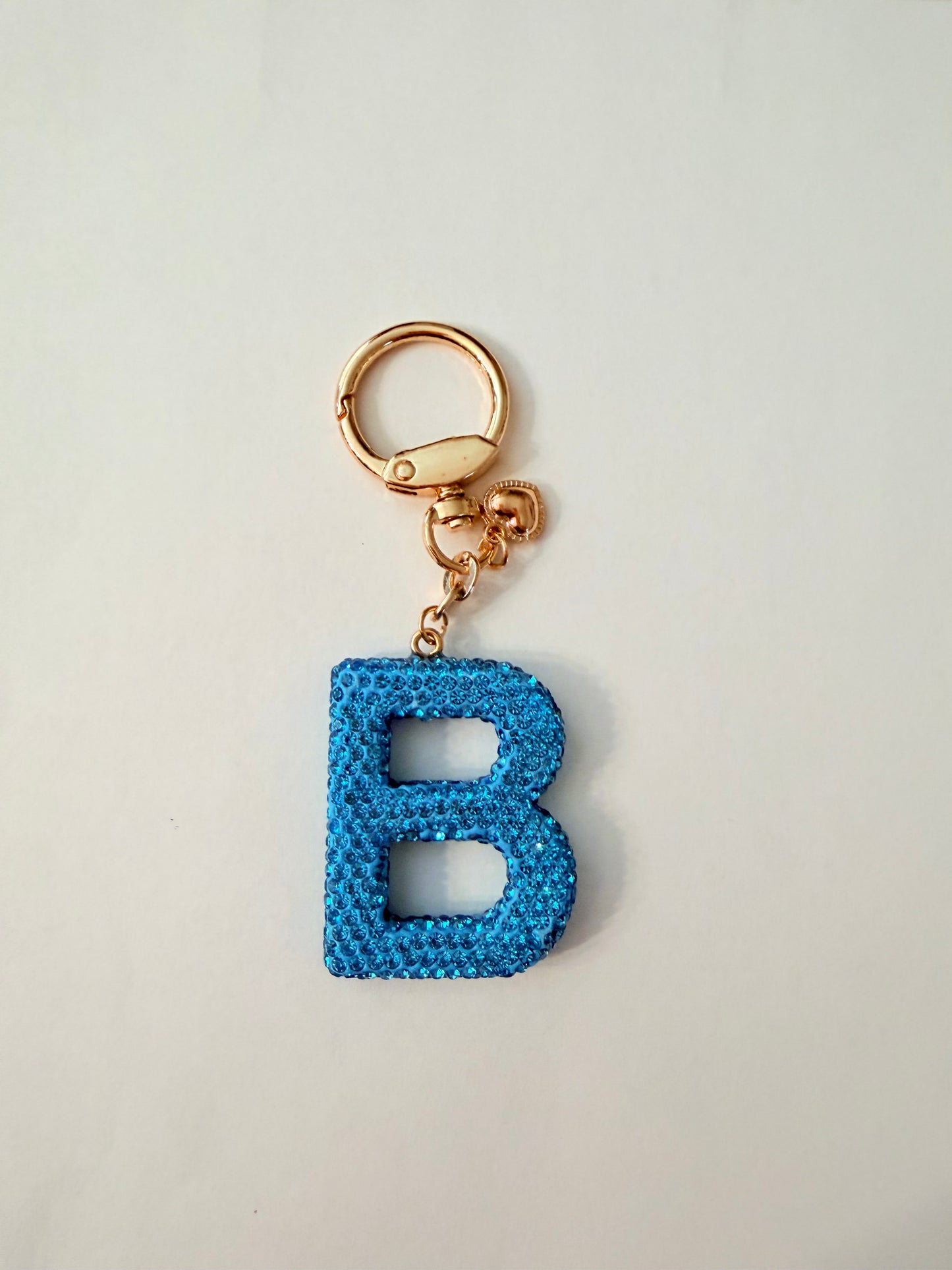 Initial Bling Strap Keychain