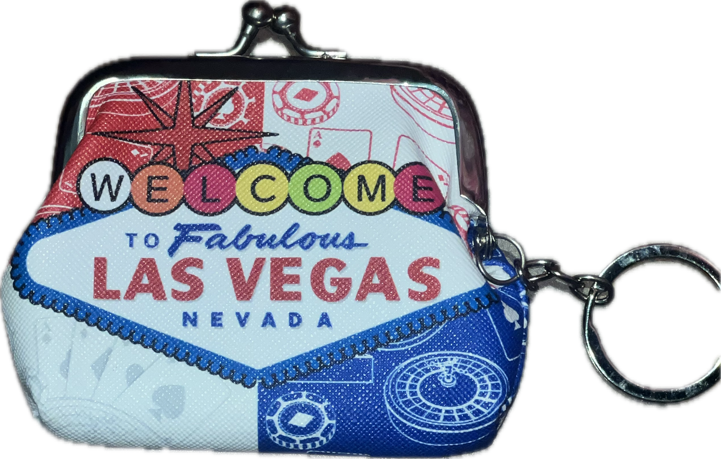 Las Vegas Souvenir Coin Purse with Keychain