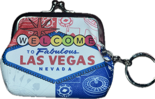 Las Vegas Souvenir Coin Purse with Keychain