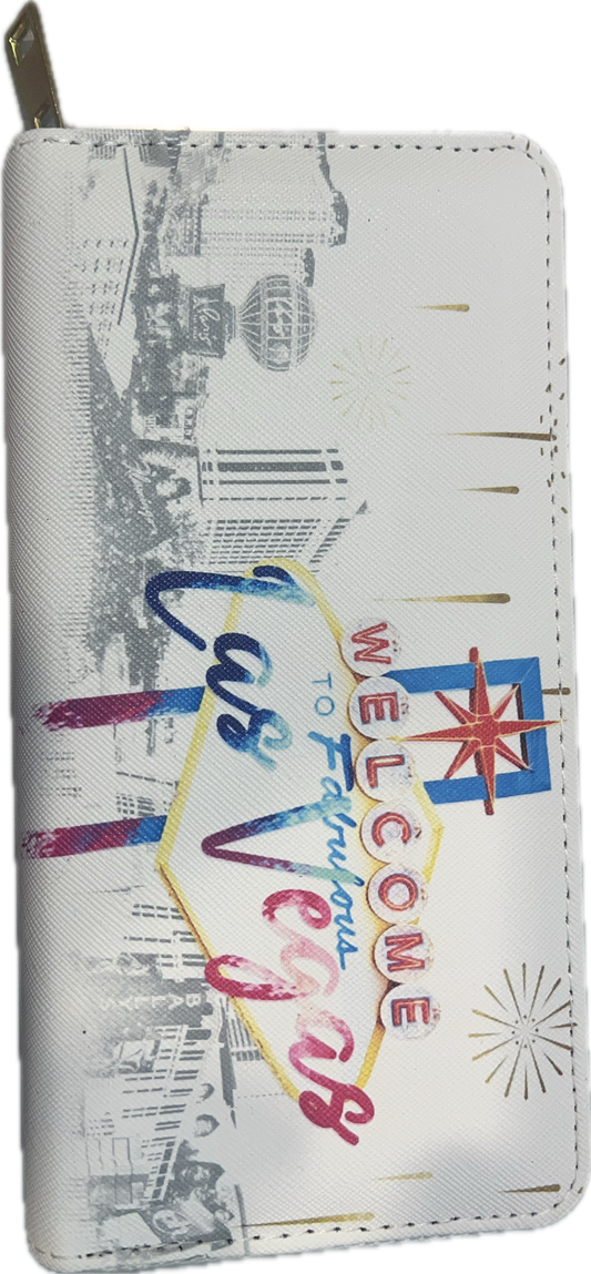 Las Vegas Sky Line Full-Size Zipper Wallet